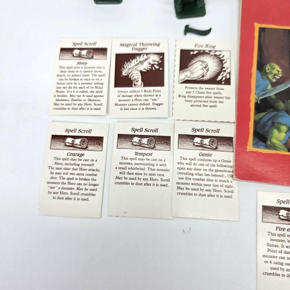 1991 HeroQuest Kellar's Keep Quest Pack Expansion 100% Complete No Box Damaged - Picture 9 of 11